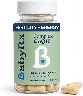 BabyRx Complete CoQ10 – 200mg Coenzyme Q10 with Selenium & Calcium – Doctor-Approved Fertility Support for Egg & Sperm Health, Energy, Heart & Conception – 30 Capsules