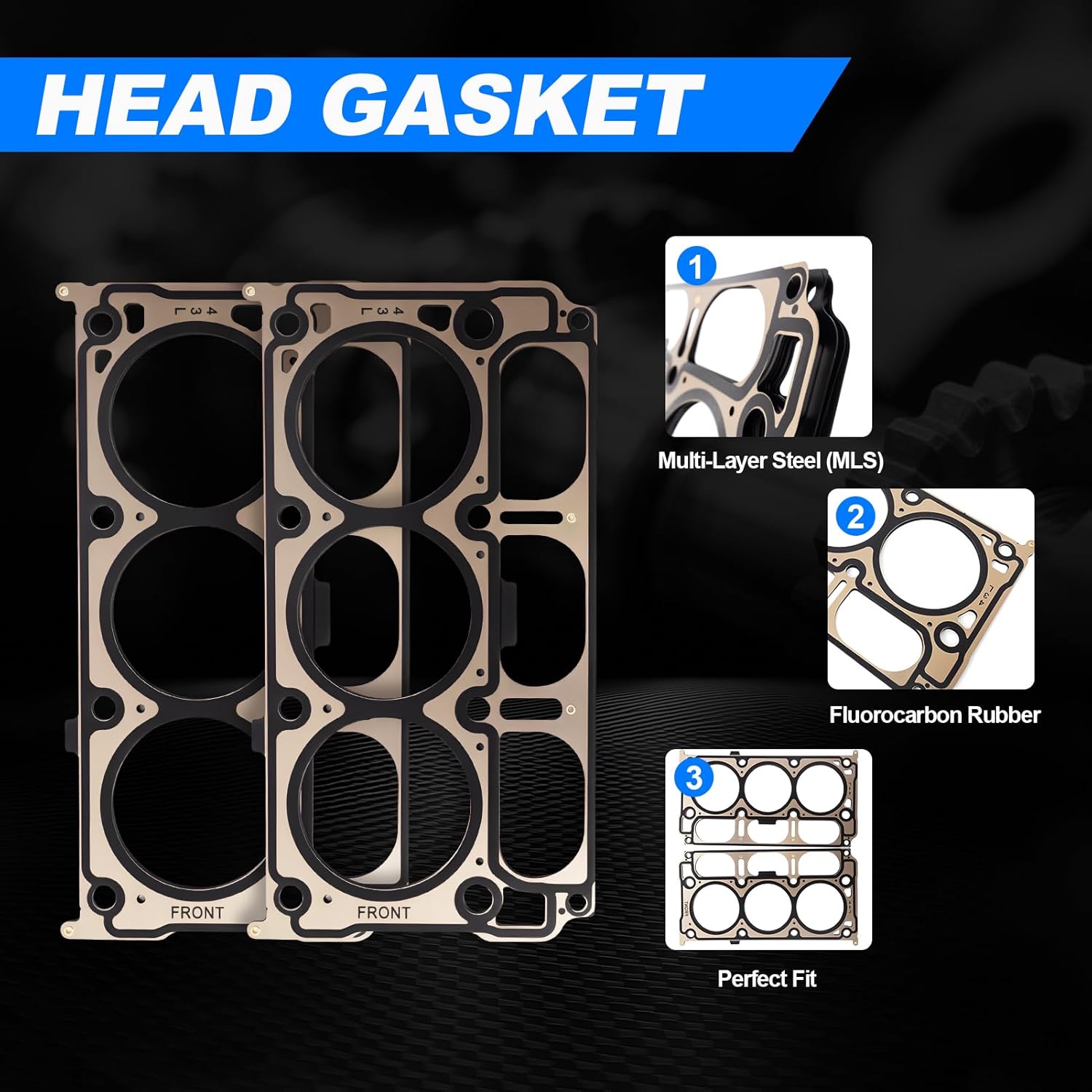 4.3 NON AFM DOD Disable Kit w/Camshaft, Lifters, Head Gasket & Bolt, Compatible with 2014-2020 Chevy Silverado 1500, GMC Sierra 1500 4.3L V6 HGS4243