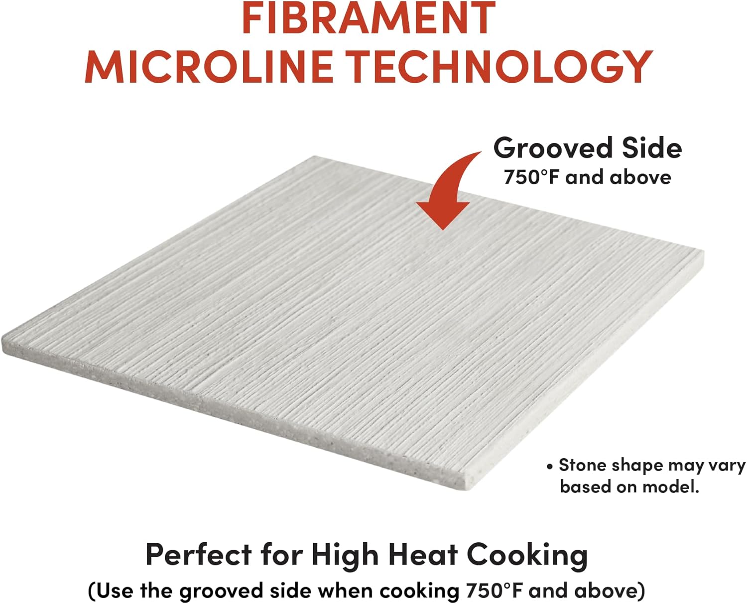 FibraMent Premium MicroLine Technology Replacement for Ooni Koda 2 Pizza Oven, 15 1/2" x 14 5/8" x 5/8", Superior Heat Retention, Even Cooking, Dual-Sided Professional Chef Baking, Made in USA