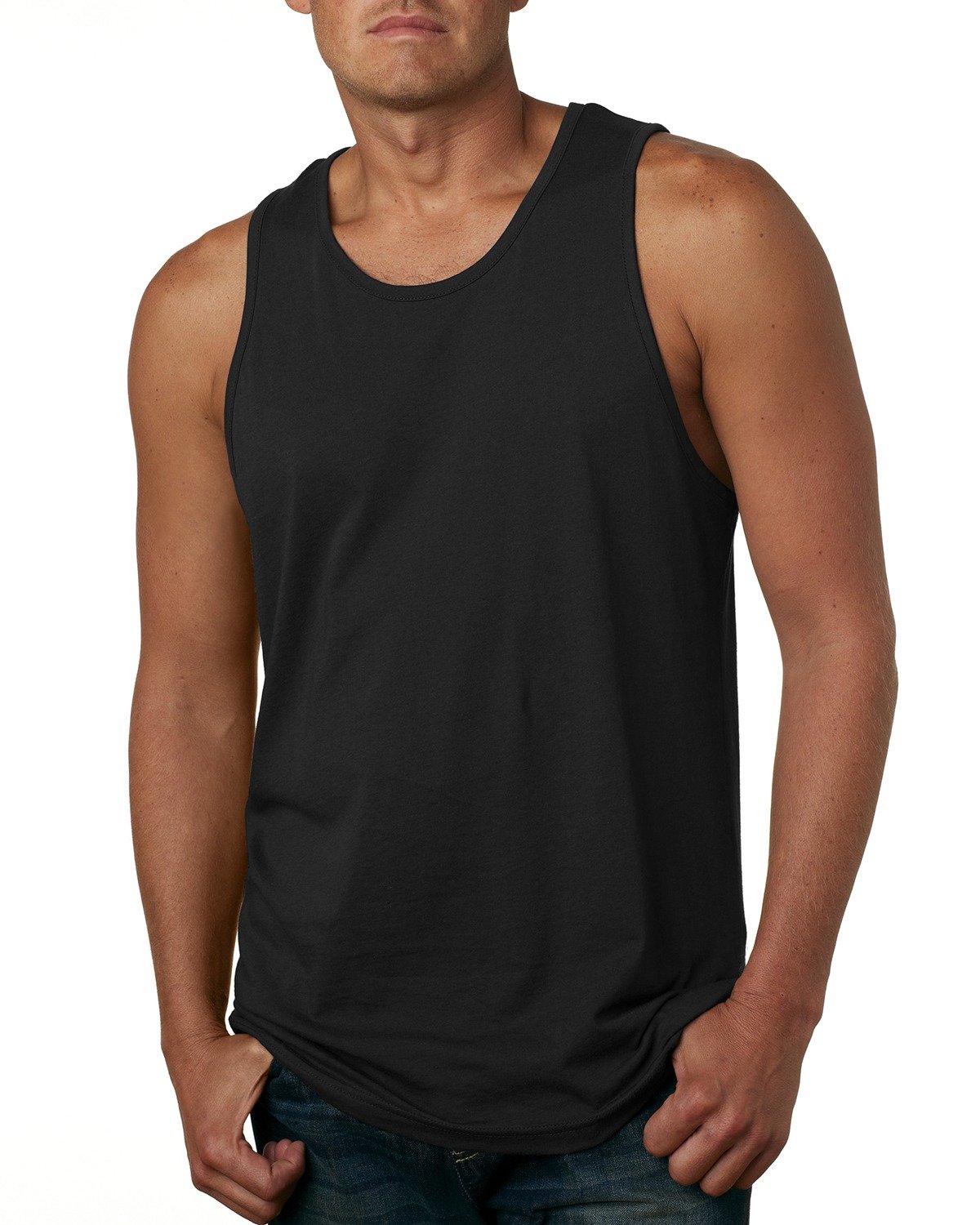 Next Level Men's Cotton Tank L BLACK