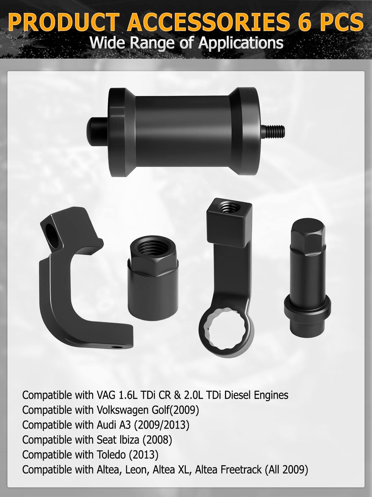 Extractor de inyectores diésel compatible con VW Diesel para motor VAG 1.2, 1.6, 2.0 TDi, T10402, T10415