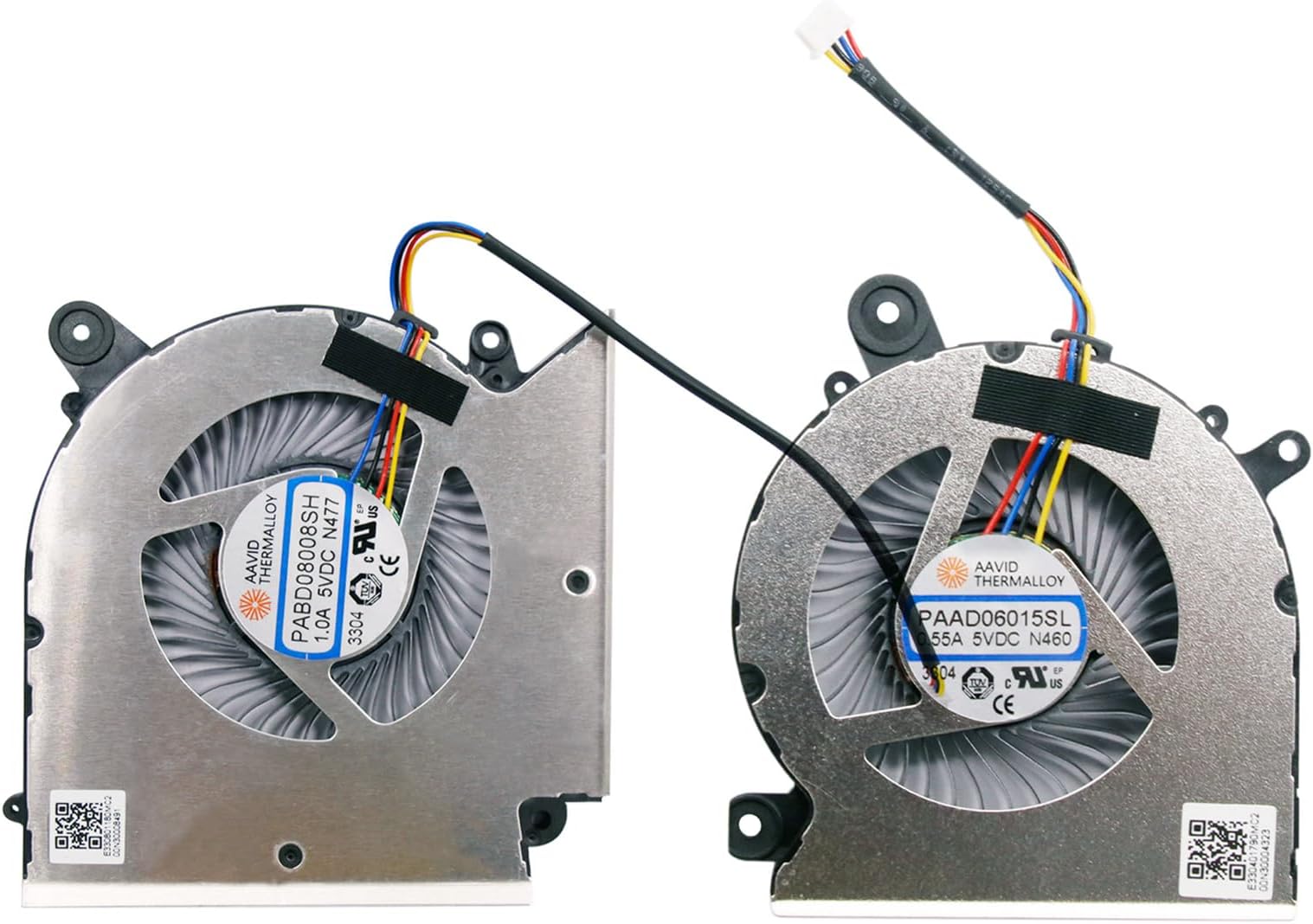 BestParts New CPU+GPU Cooling Fan Replacement for MSI Pulse GL66, Katana GF66-12U, 12UG 12UE 12UD 12UC, 12UGx 12UEx 12UDx 12UCx, P/N: PABD08008SH N477, PAAD06015SL N460