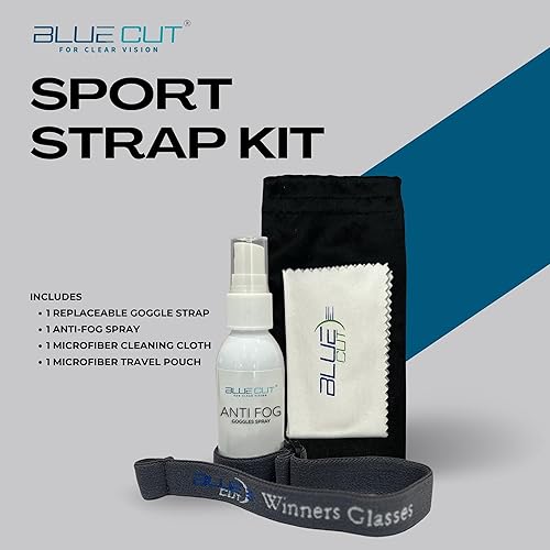 Miniatura 2 de BLUE CUT Correa de repuesto para gafas, kit de bolsa de tela limpia de microfibra antivaho