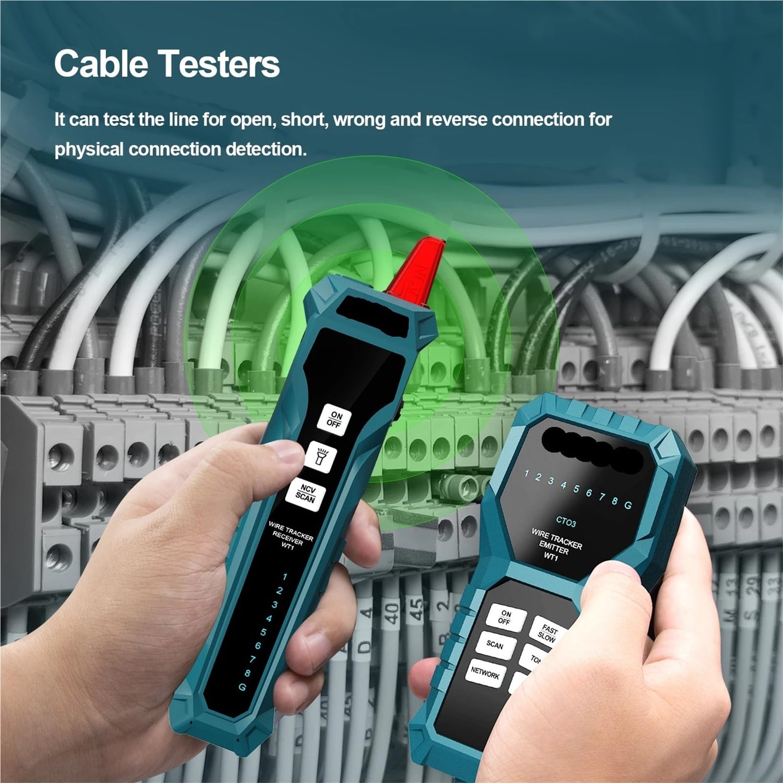 Rastreador de cables multifunción, rastreador telefónicos, detector tóner, localizador líneas, comprobador red Pruebas de transmisión