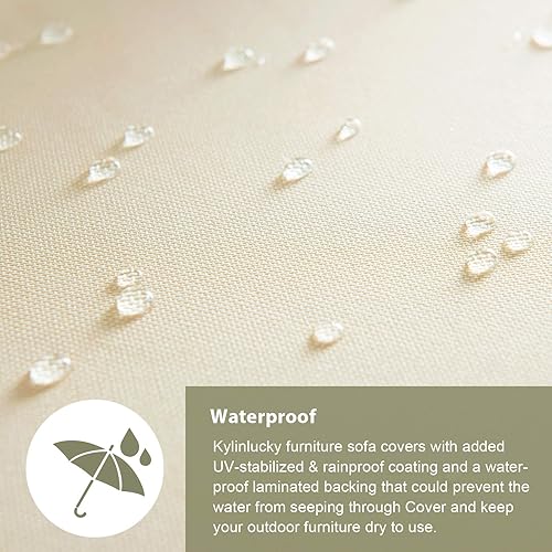 Miniatura 3 de KylinLucky Fundas impermeables para muebles de patio, fundas para sillas de césped al aire libre, se adaptan a hasta 32 pulgadas de ancho x 37