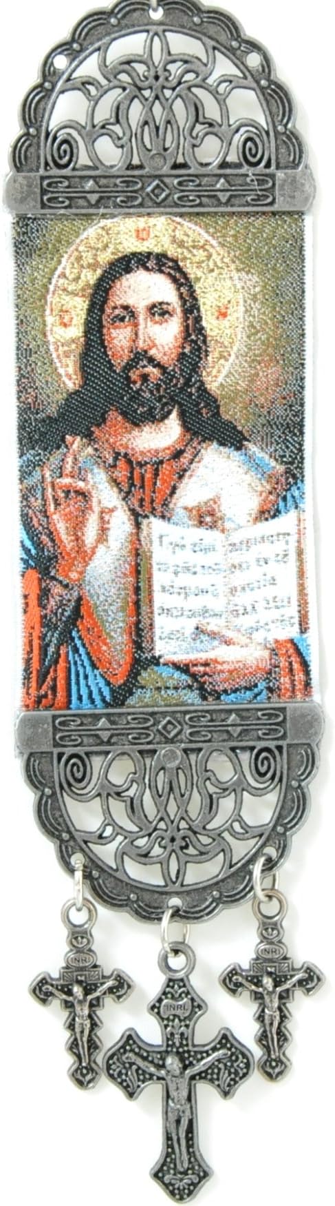 Jesus with Bible, Cross Wall Hanging Tapestry Banner
