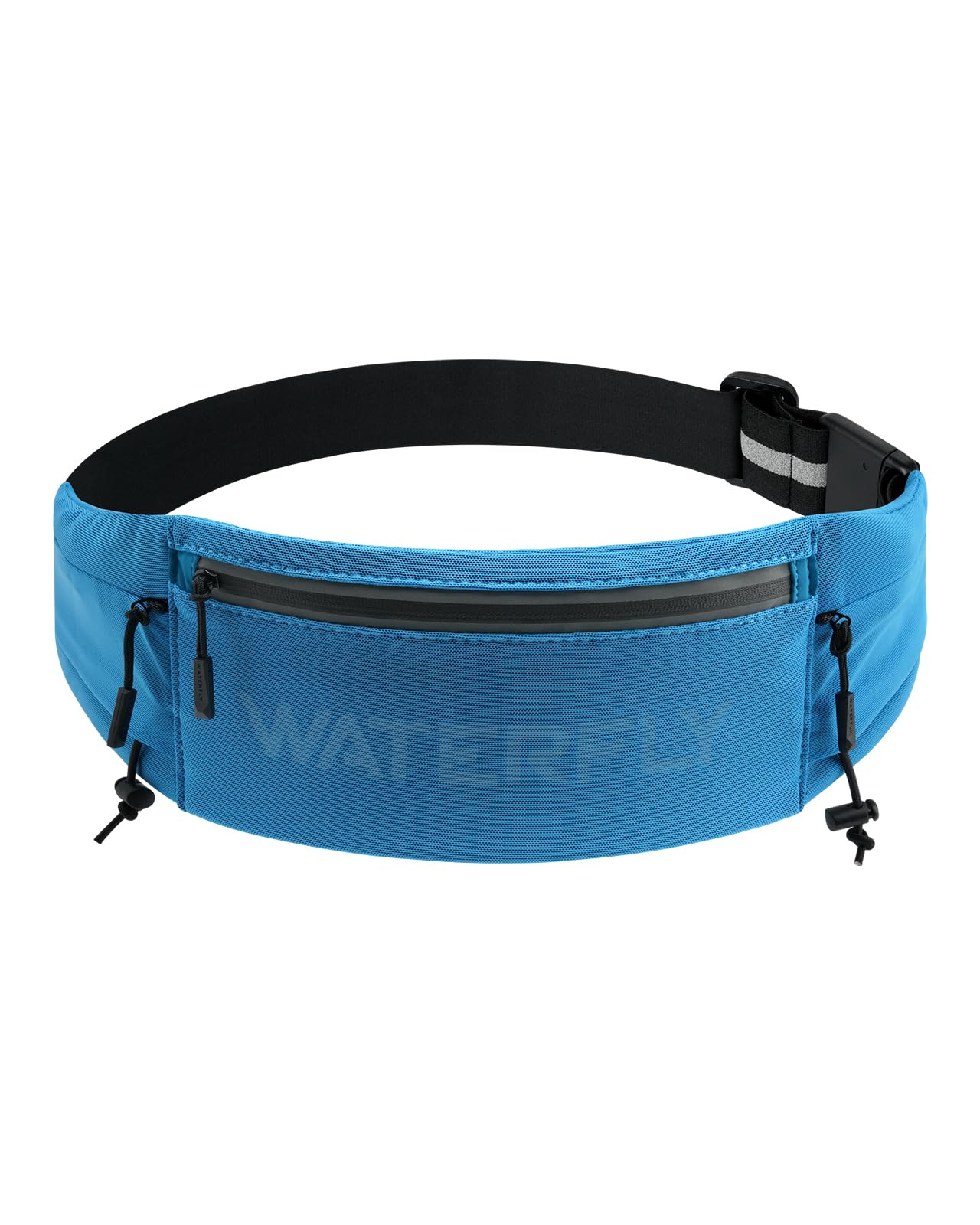 Ceinture Running Waterfly – 3 Poches, Réfléchissante, Ajustable (76-99 Cm) – Pour Portable 7 Pouces, Marathon, Triathlon – Jaune Fluo !