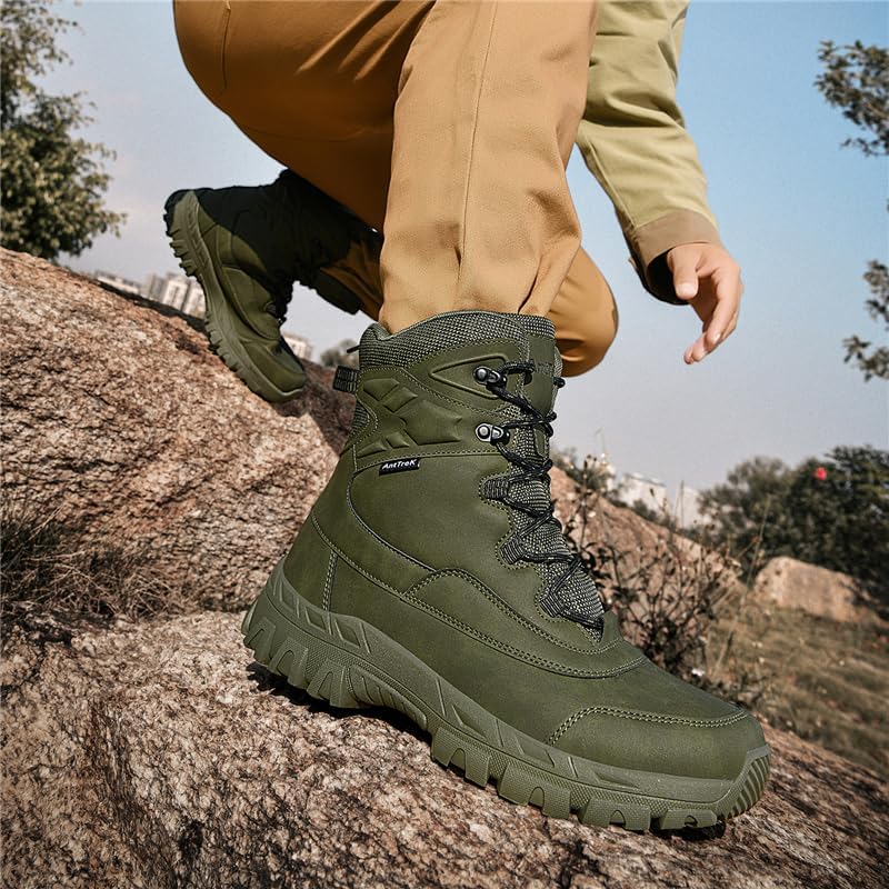Men's High-top Hiking Shoes Four Seasons New Non-slip Field Training Boots Breathable Casual Hiking Boots Desert Adventure Boot