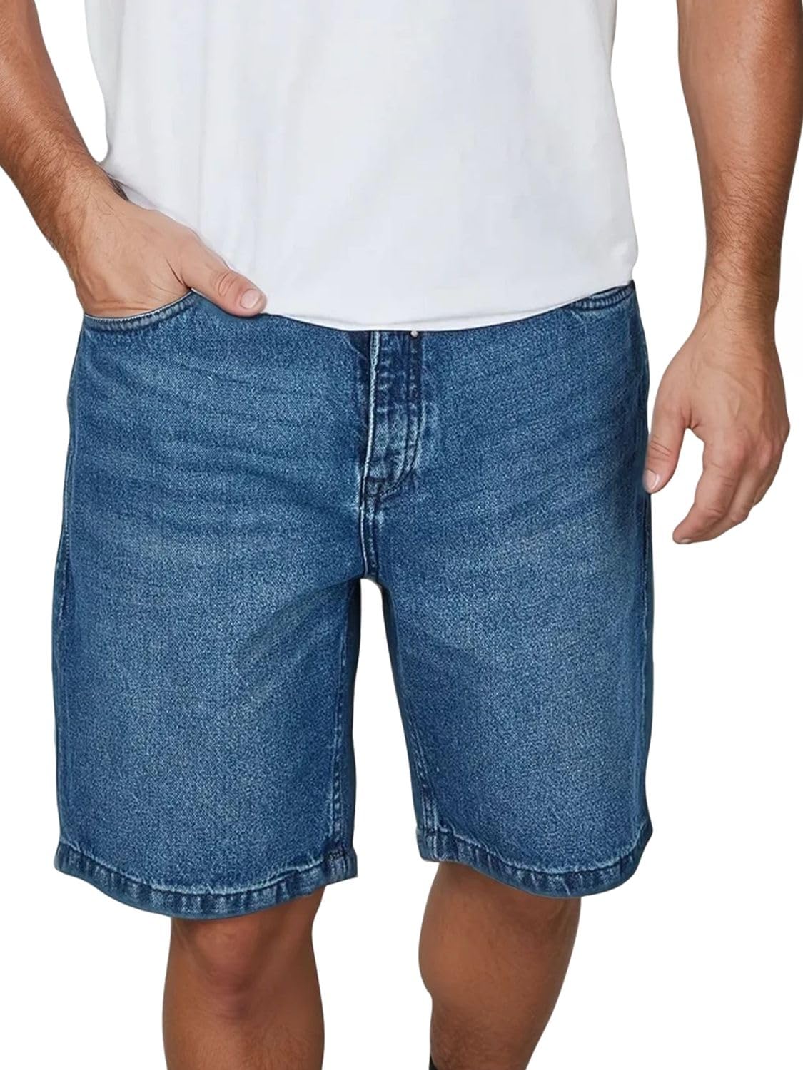 riverso Jeans Shorts Herren Loose Fit RIVAshton Kurze Hosen Shorts Sommer