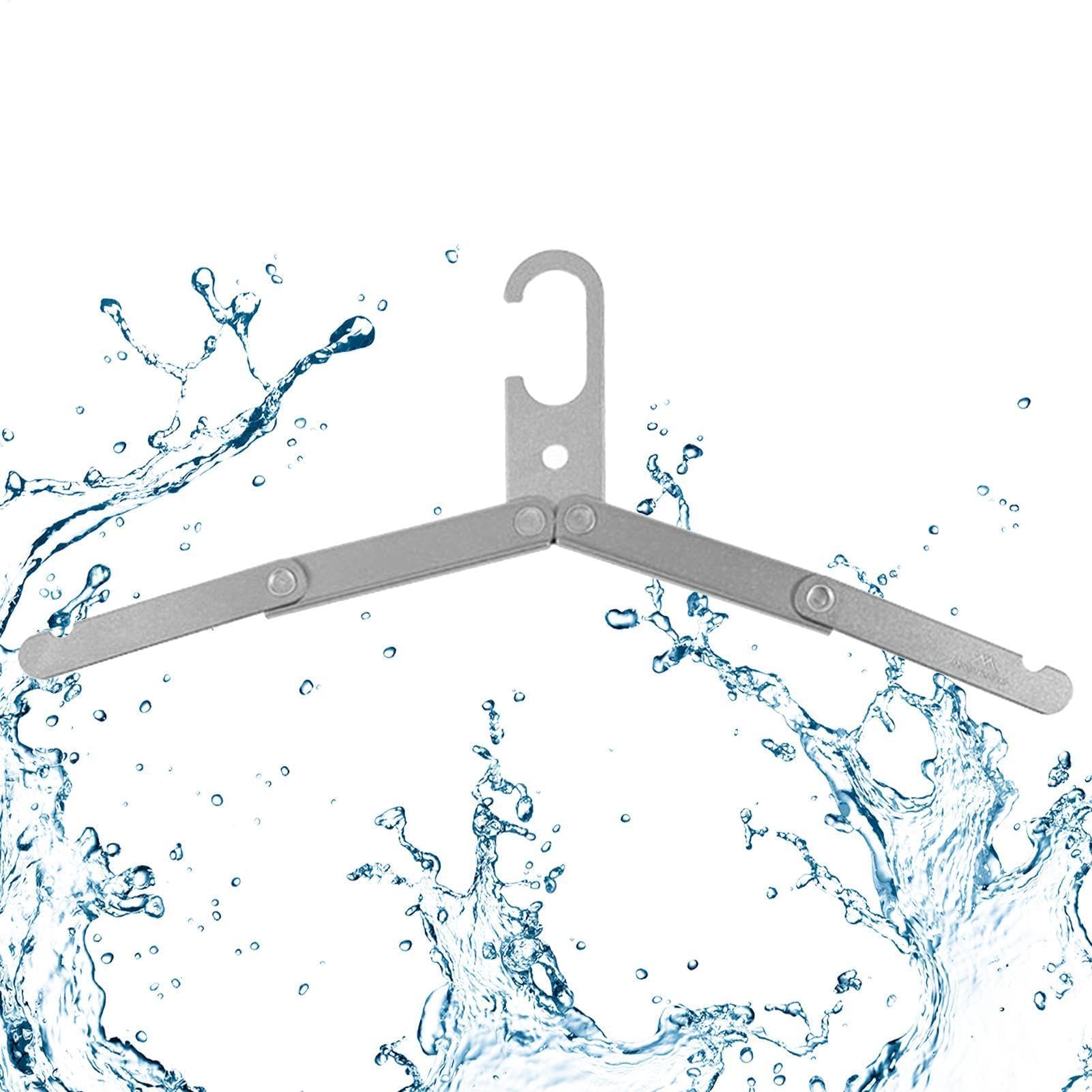 Percha plegable portátil de metal antideslizante | Percha de viaje resistente para acampar y crucero | Perchero que ahorra espacio para el hogar y viajes