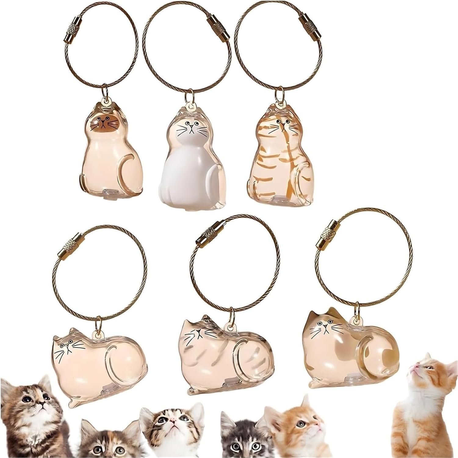 Llavero cápsula conmemorativa para guardar el pelo de tu gato y recordar su amor, pack de 12