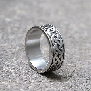 Vintage Viking Stainless Steel Celtics Knot Ring Nordic Men's Ring Odin Rune Ring for Men Women Fashion Jewelry Gifts