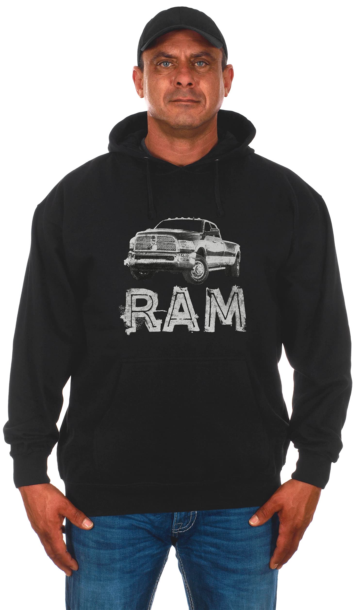 JH DESIGN GROUP Men's Dodge Ram Truck Logo Pullover Hoodies