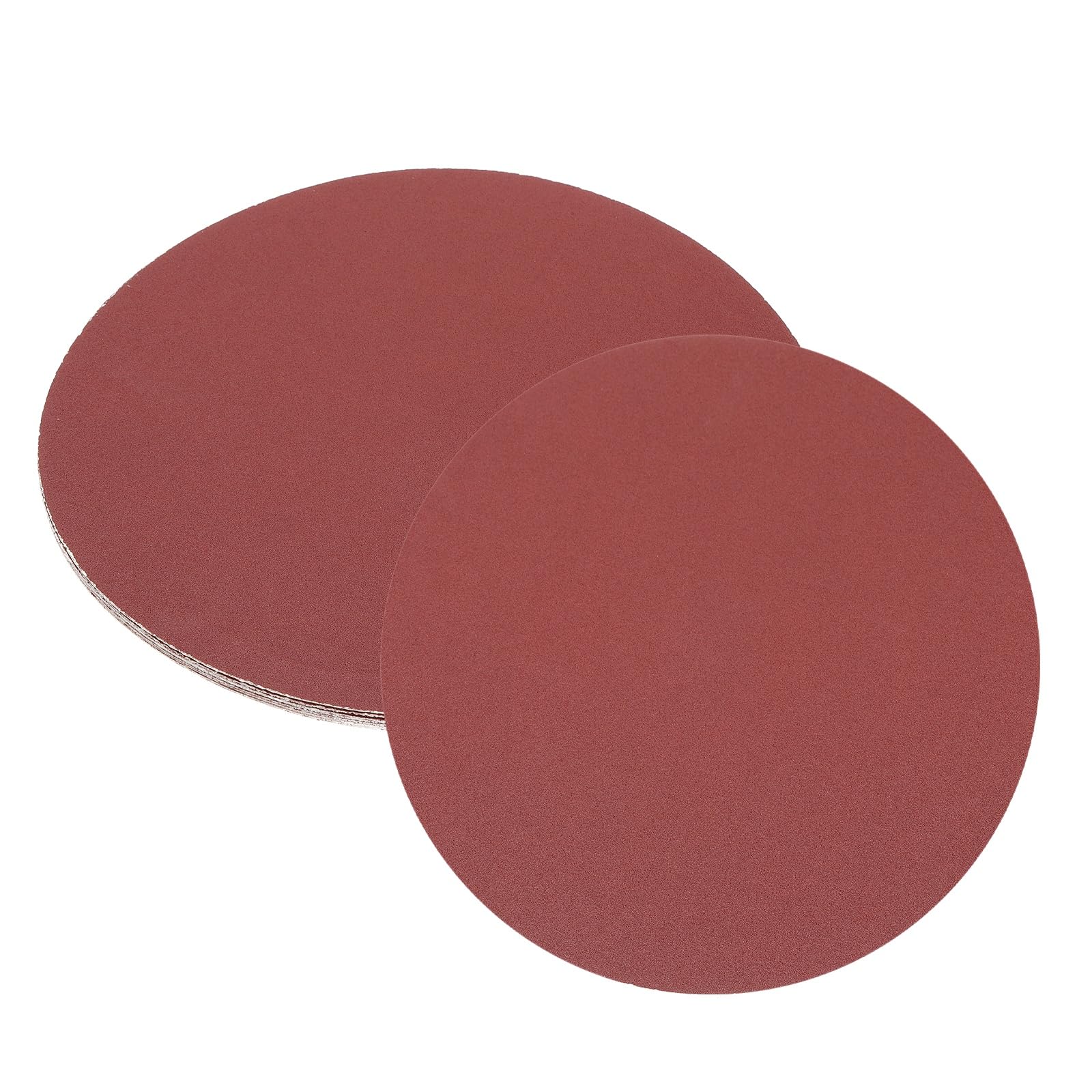 sourcing map 8pcs 250mm PSA Sanding Discs, 120 Grits Aluminum Oxide Self Adhesive Stick Back Sandpapers, No-Hole Round Wet/Dry Sander Papers, Sand Auto Car Paint, Wood, Metal