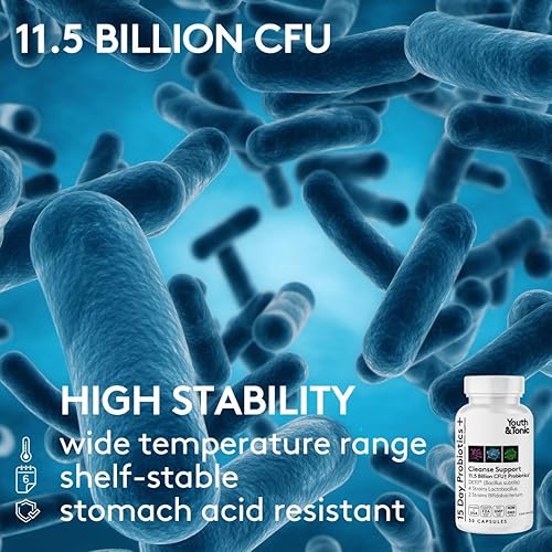 Miniatura 3 de Youth & Tonic Suplemento de salud intestinal de orégano y ácido caprílico con probióticos y hierbas para el equilibrio de la flora intestinal, la