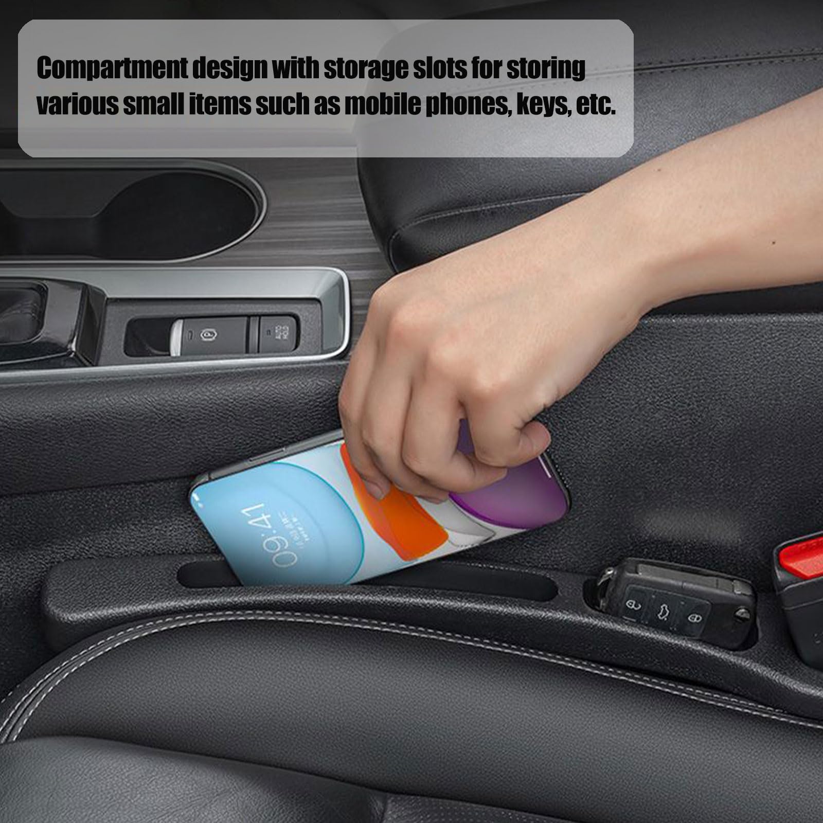 Autositz Lückenfüller 2er Set - Organizer Für Sitzspalt Aufbewahrung