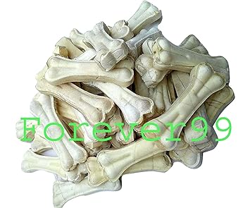 Forever99 Pet Shop Rawhide Pressed Chew Dog Bone |Dog Food Bones for Dog and Puppy | Dog Food Bone Stick |Rawhide Bones for Dogs|4 Inches mega Pack 1 kg
