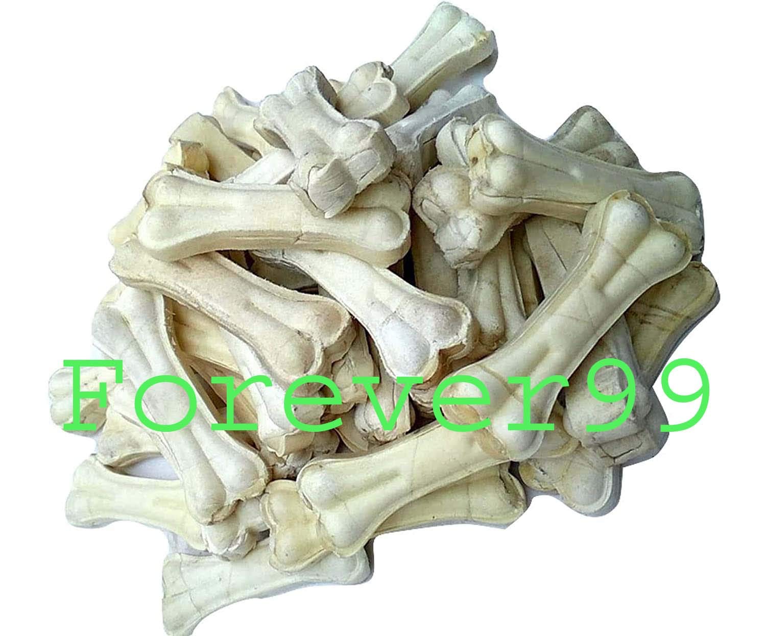 Forever99 Pet Shop Rawhide Pressed Chew Dog Bone |Dog Food Bones for Dog and Puppy | Dog Food Bone Stick |Rawhide Bones for Dogs|4 Inches mega Pack 1 kg (B07XDZ82PZ) Amazon Price History, Amazon Price Tracker