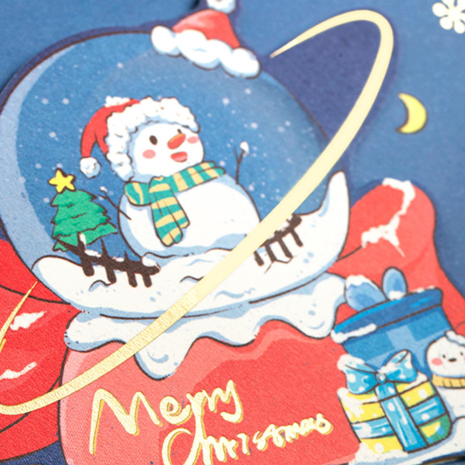 Lot de 30 cartes de Noël 3D 9,1 x 12,7 cm - Carte de vœux pour les vacances d'hiver - Carte de vœux de Nouvel An pour ami