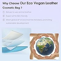 Vista 4 de Wandering Nature Pequeña Bolsa de Maquillaje para Cartera Mini Bolsa de Maquillaje Bonita Bolsa de Cosméticos para Mujeres con Bolsillos Deslizantes