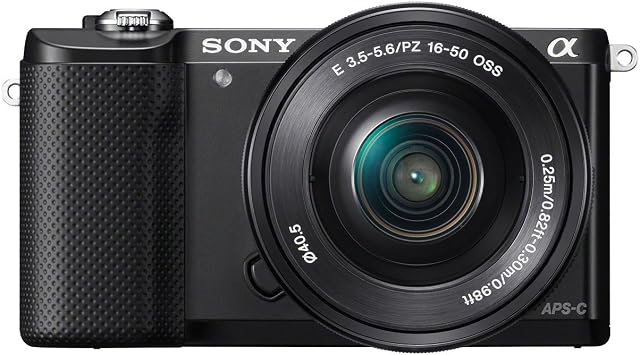 Sony ILCE5000L Compact System Camera with SEL-1650 Zoom Lens (20.1 MP, 180 Degrees Tiltable LCD, Wi-Fi and NFC ) - Black