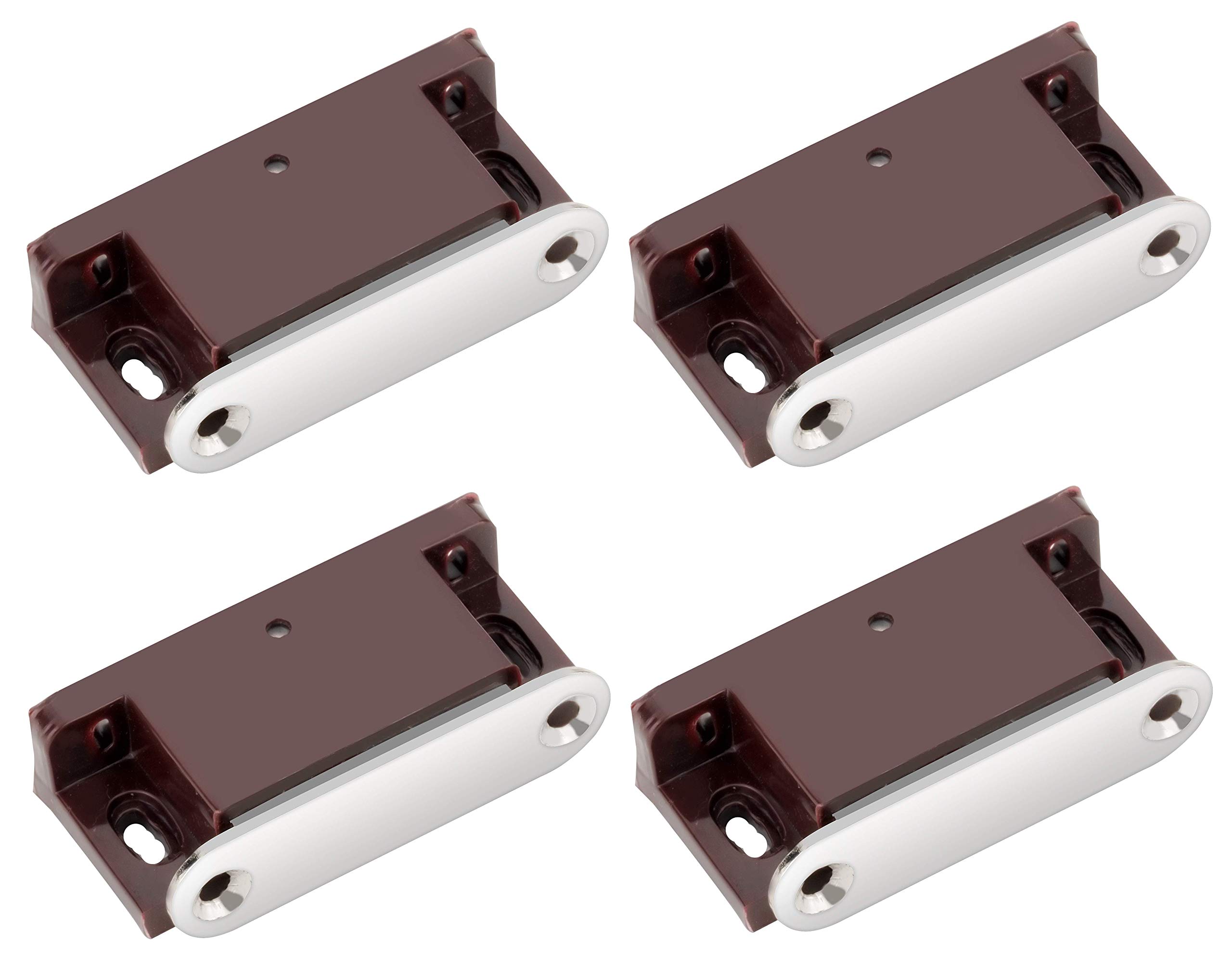 Pack of 4 Door Catcher/Door Magnet for Cabinet Cupboard Wardrobe Kitchen Bathroom Office / Door Closer Magnet / Size No : 3, 55x29mm (Brown)