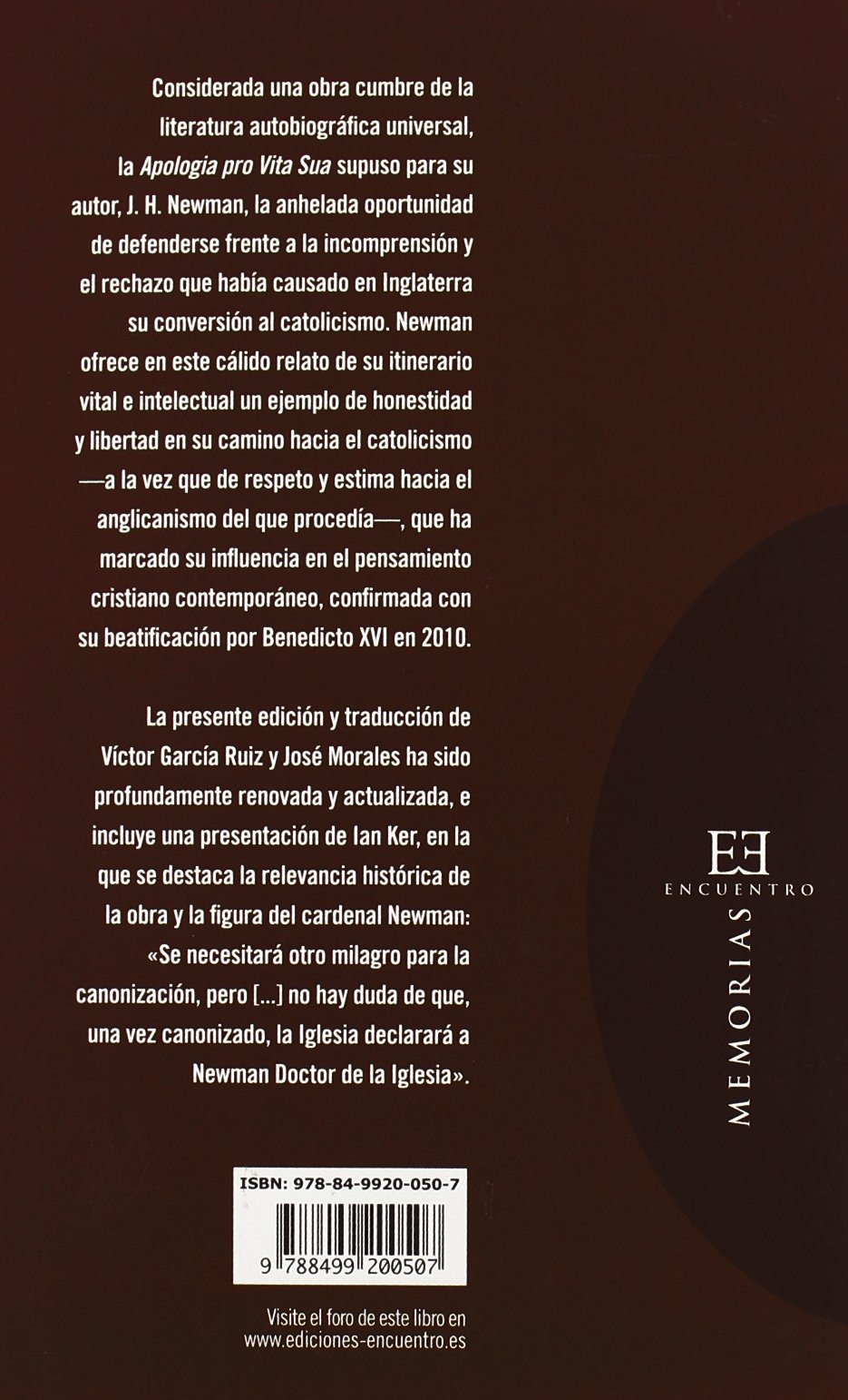 Apologia pro vita sua: Historia de mis ideas religiosas (Ensayo)
