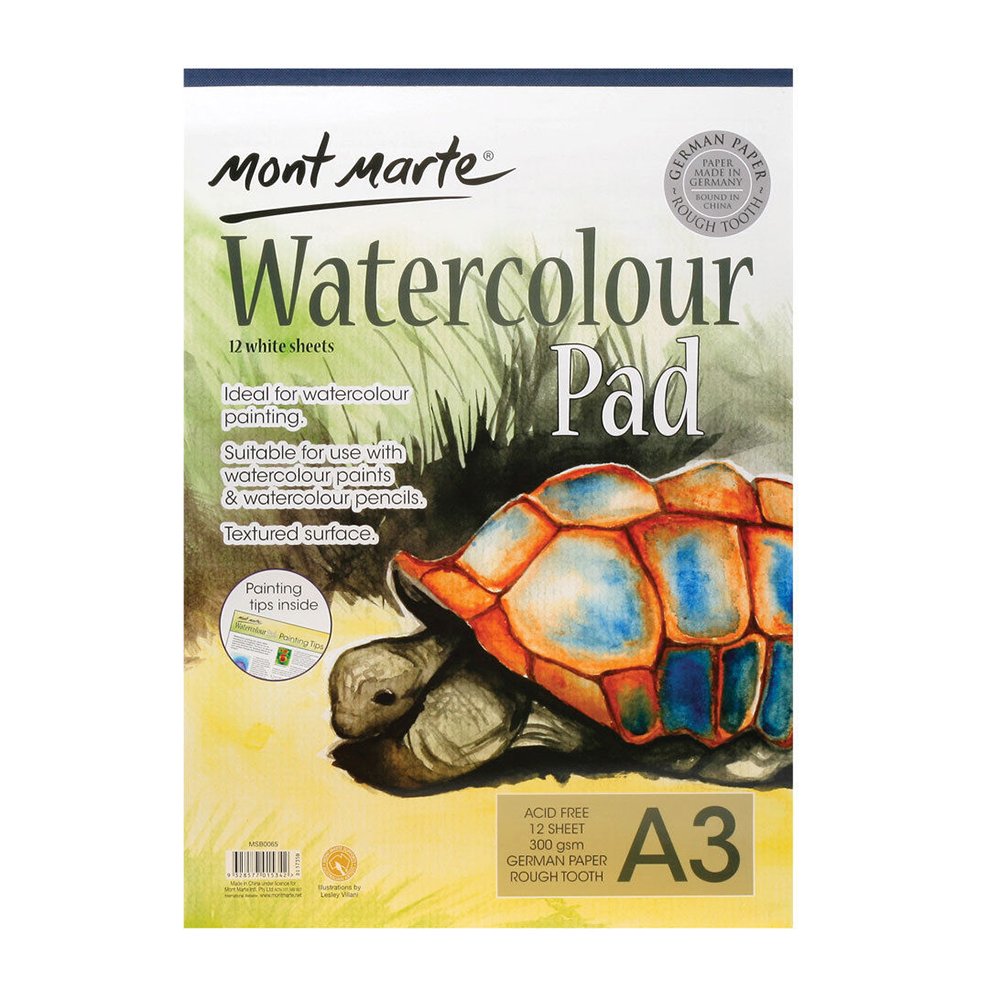 Mont Marte aquarelle Pad allemand papier A3 300 g/m² 12 feuilles