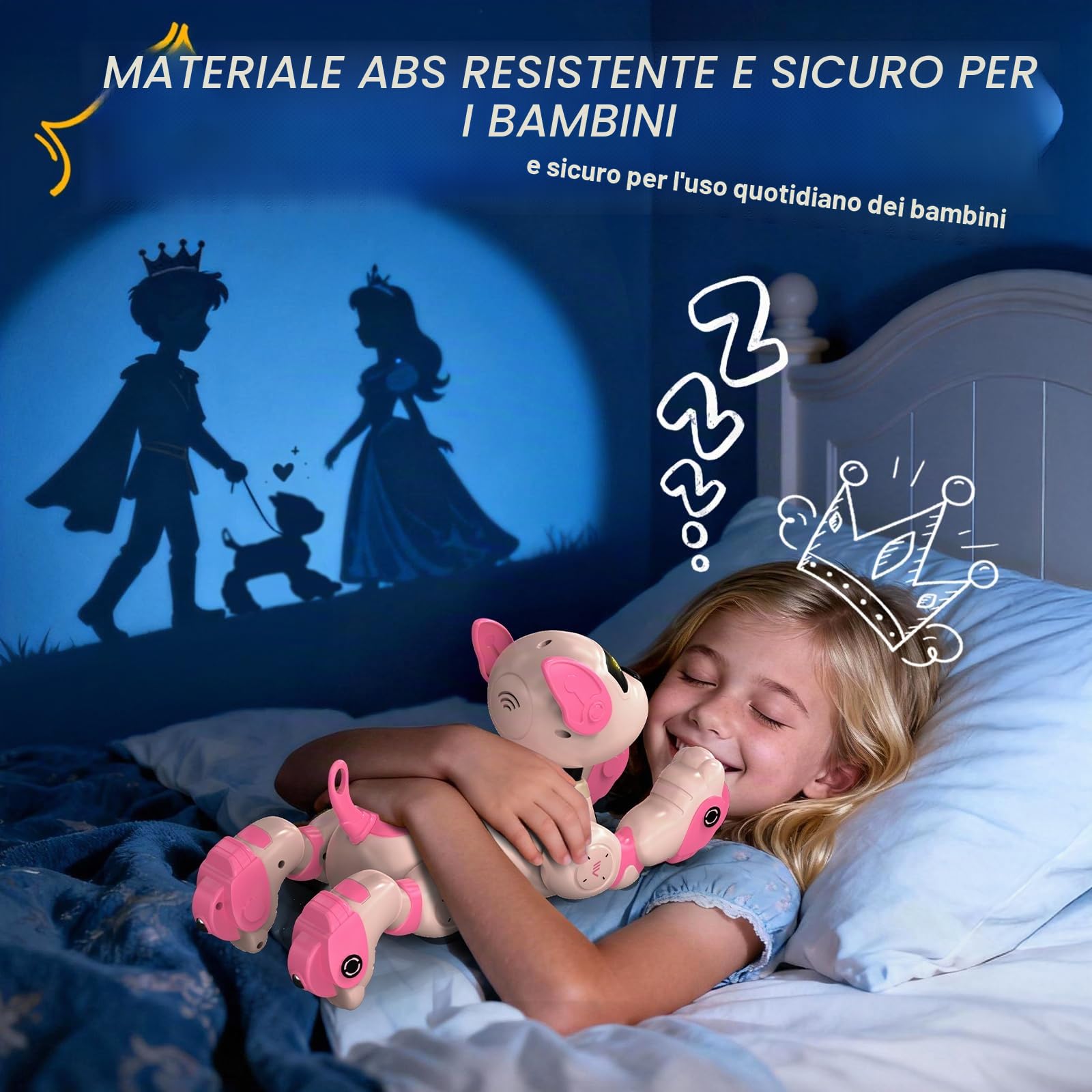 Cane Robot, Cane Robot Intelligente Telecomandato per Bambini, Programmabile, Controllo Vocale (solo in inglese), Controllo dei Gesti, Giocattolo Robot Cane Interattivo per Bambini