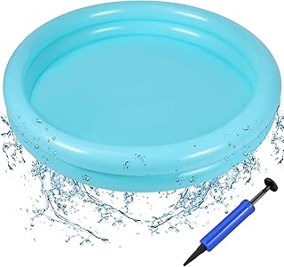 Planschbecken für Kinder, Kinderpool Ø60cm, Kinderplanschbecken, Schwimmbecken Kinder, Aufblasbarer Pool Kinde, Aufblasbares Kinderpool für Zuhause, Outdoor, Garten, Strand, Balkon