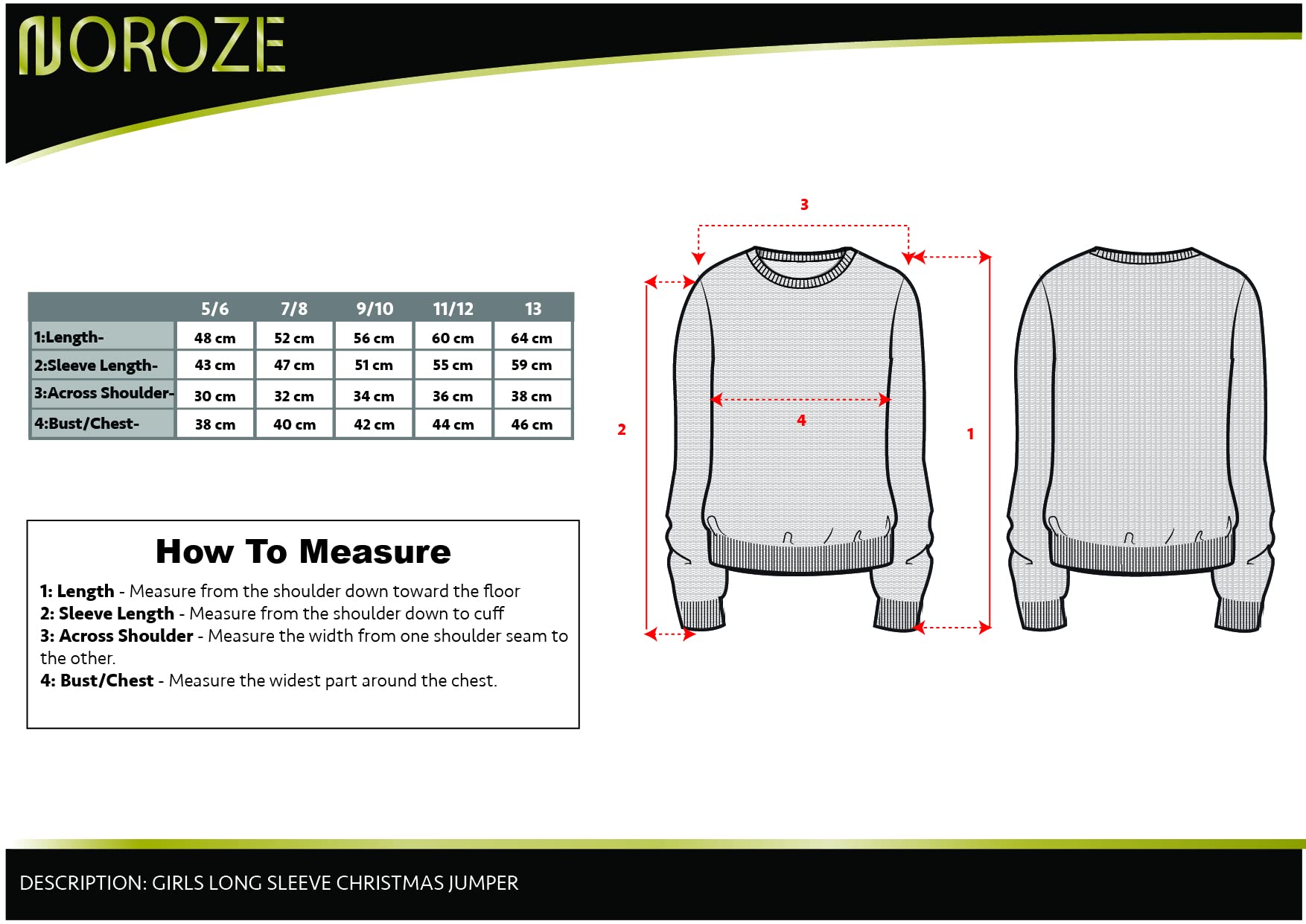 NOROZE Navidad 3D Jersey Niños Pájaro Reno Retro Pull-Over Suéter