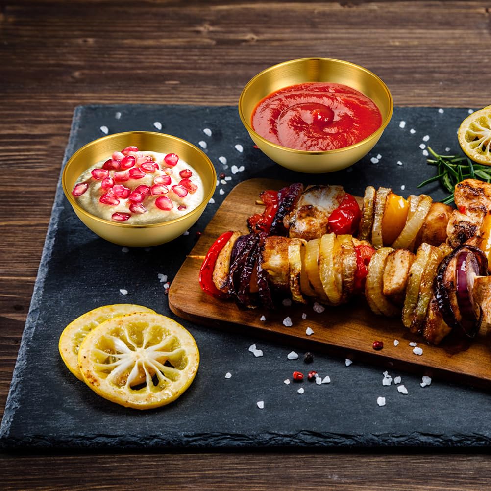 Lot 4 Mini Bols à Sauce Noir Mat 8.7 Cm – Bols Trempette Pour Sushi, Ketchup, Snacks, Desserts