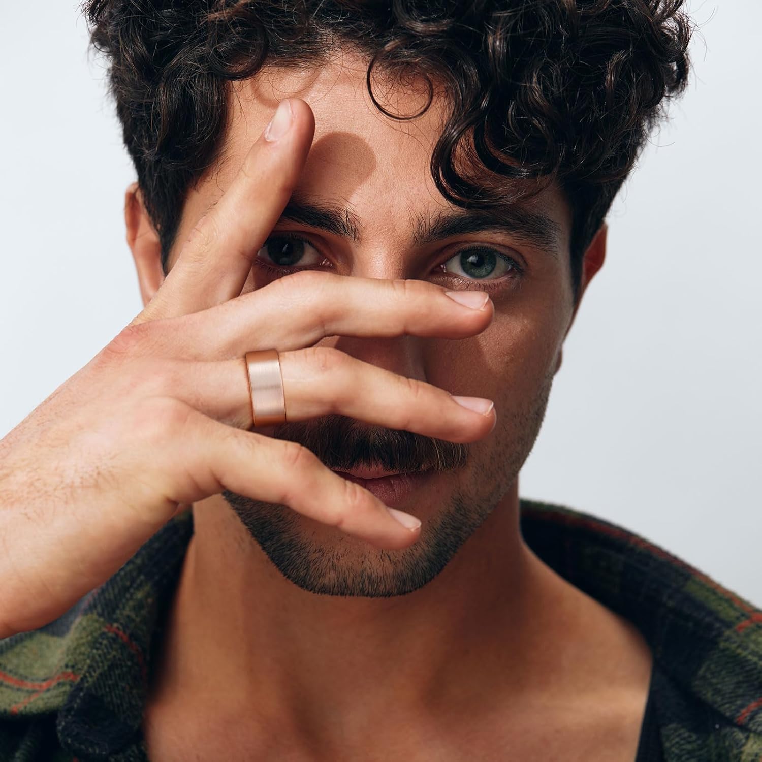 King Will Basic Gold/Rose Gold/Brown Plated Tungsten Wedding Band for Men/Women, 2mm/4mm/6mm/8mm/10mm/12mm Width Band Rings, Pipe Cut Matte Brushed Finish Cigar Band Ring Comfort Fit - Image 4