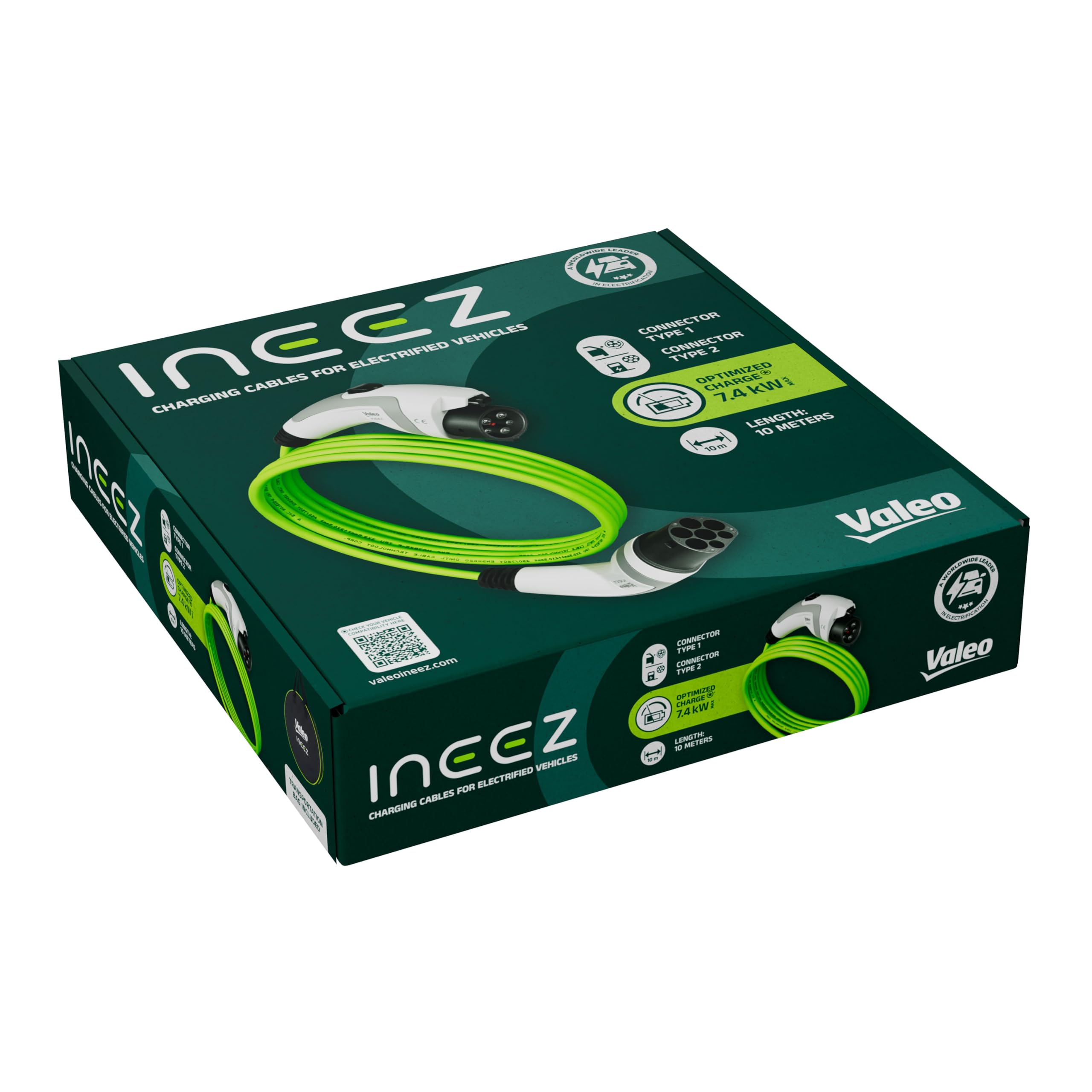 Valeo Ineez - 652107 - Câble de Recharge Véhicules Électriques ou Hybrides