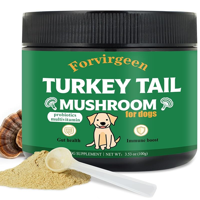Suplemento de Cogumelo Turkey Tail em Pó para Cães e Gatos forvirgeen, 100 g
