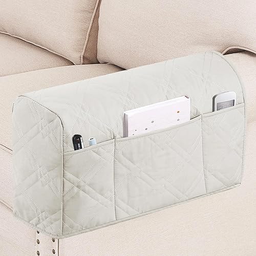 Miniatura 1 de Turquoize Fundas impermeables para reposabrazos para sillas y sofás, fundas para reposabrazos de sofá con bolsillo lateral, protector de muebles