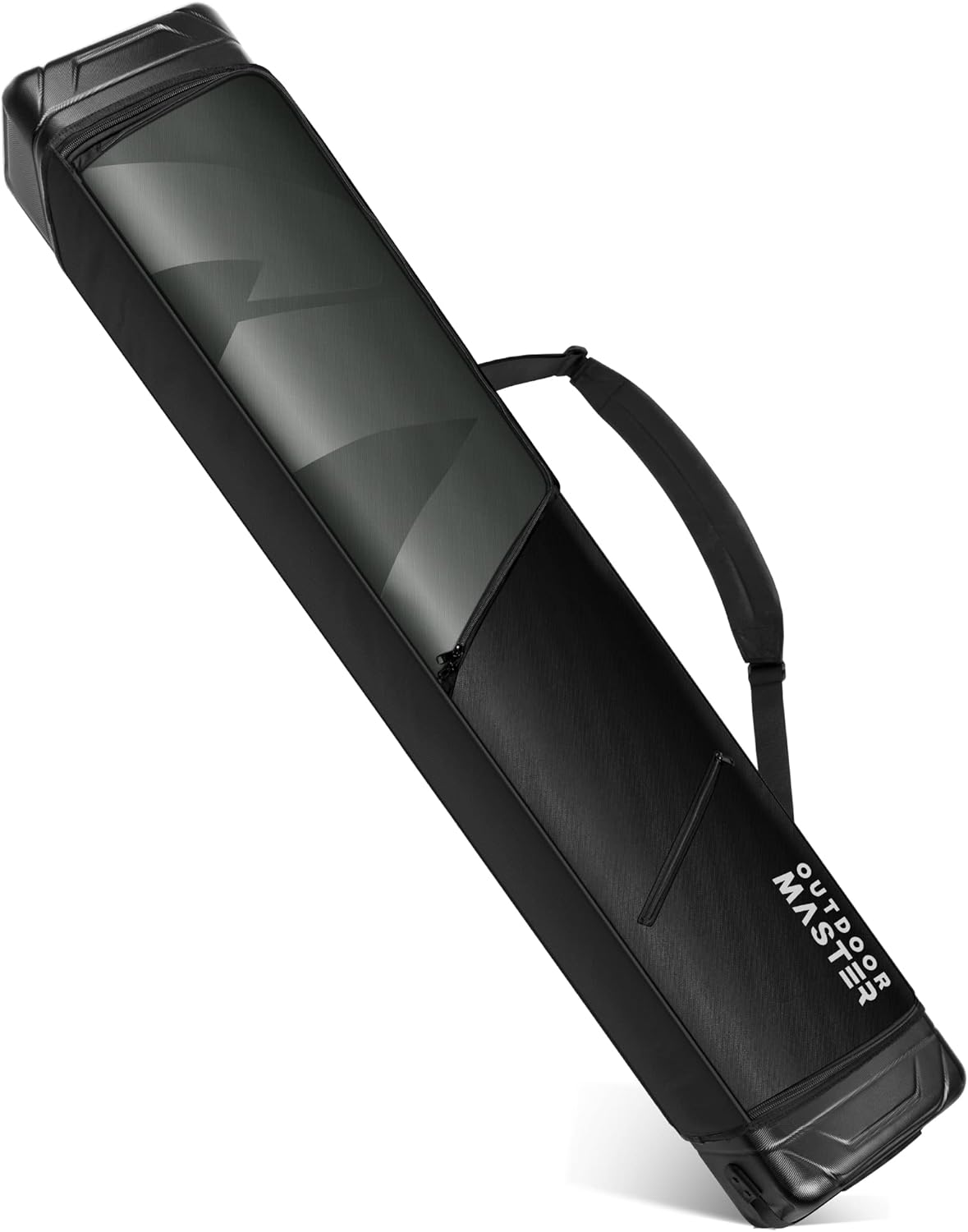 OutdoorMaster Snowboard Bag, ABS Hard Shell Ends Snowboard Travel Bag with Water Resistant Lining, Padded Snowboarding Bag for Travel 155 cm Black&Grey