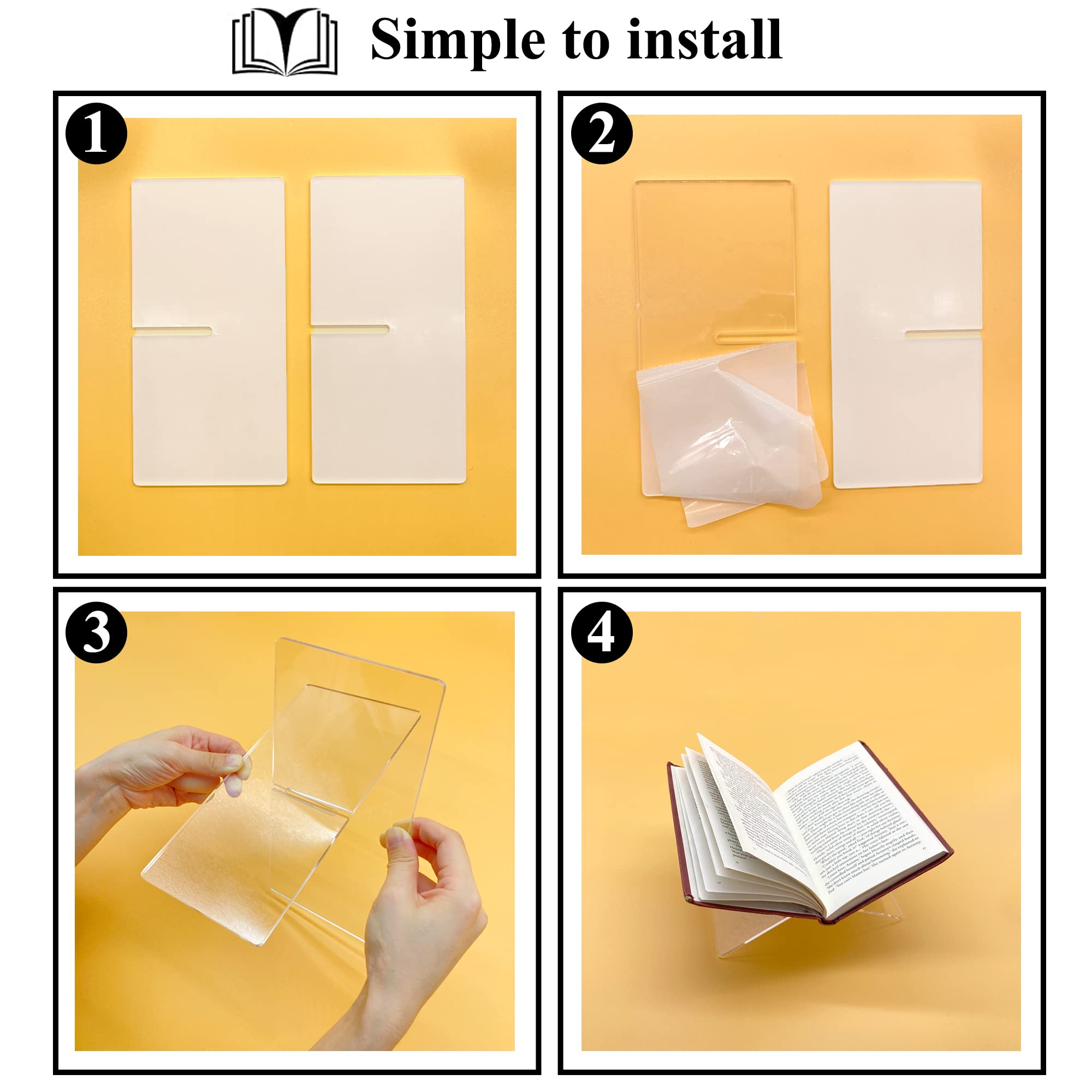 Acryl Buchständer Transparent - Praktischer Leseständer Für Schreibtisch