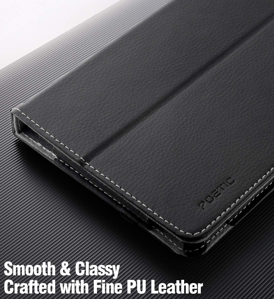 Poetic SlimFolio All New Amazon Fire 7 2017 Case Slim Leather Stand Folio Case with Auto Wake/Sleep for Amazon Fire 7 (7th Generation, 2017 Release) Black