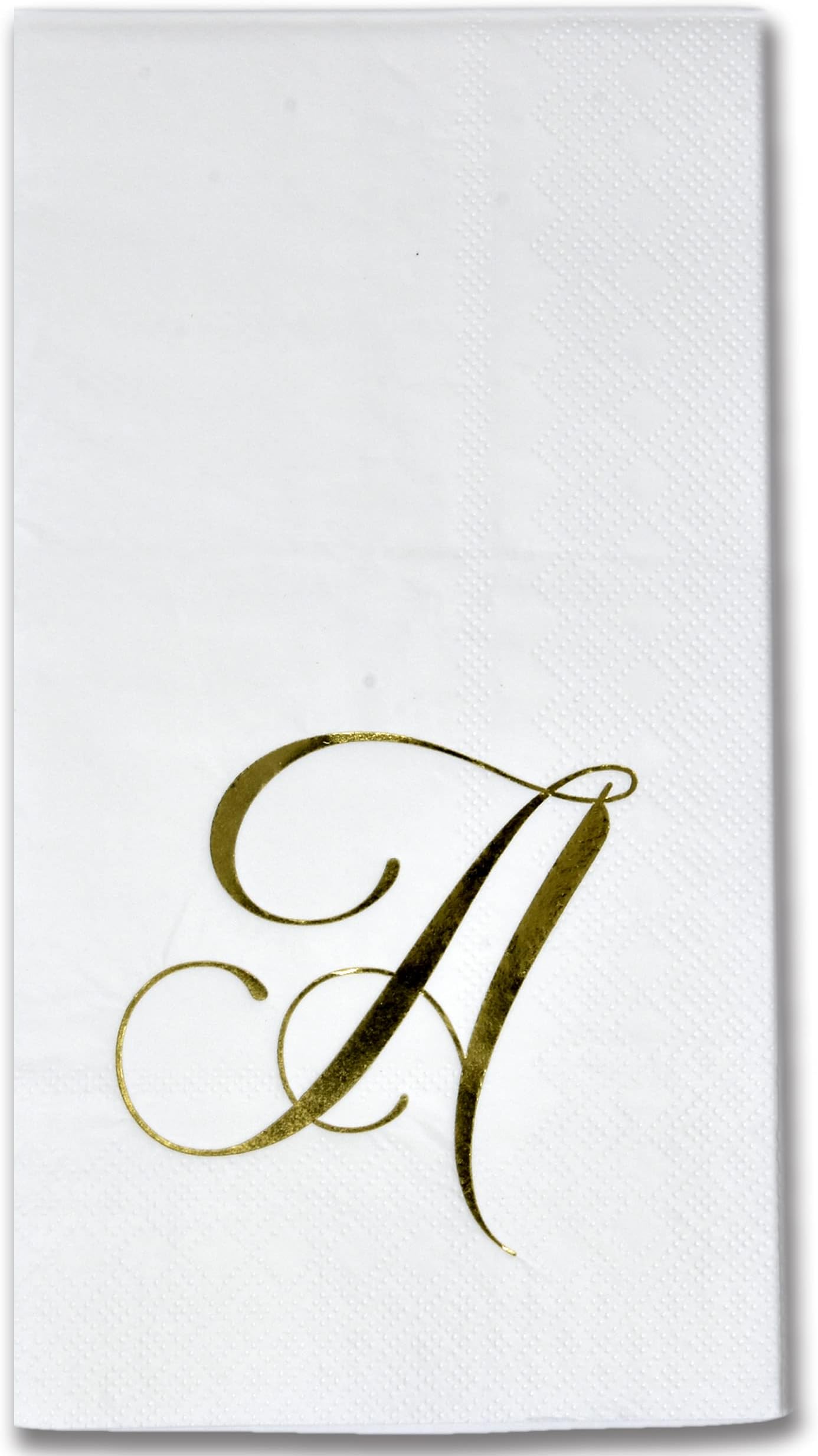 Pasimy Monogram Napkins Letter Disposable Paper Napkin Gold Monogram
