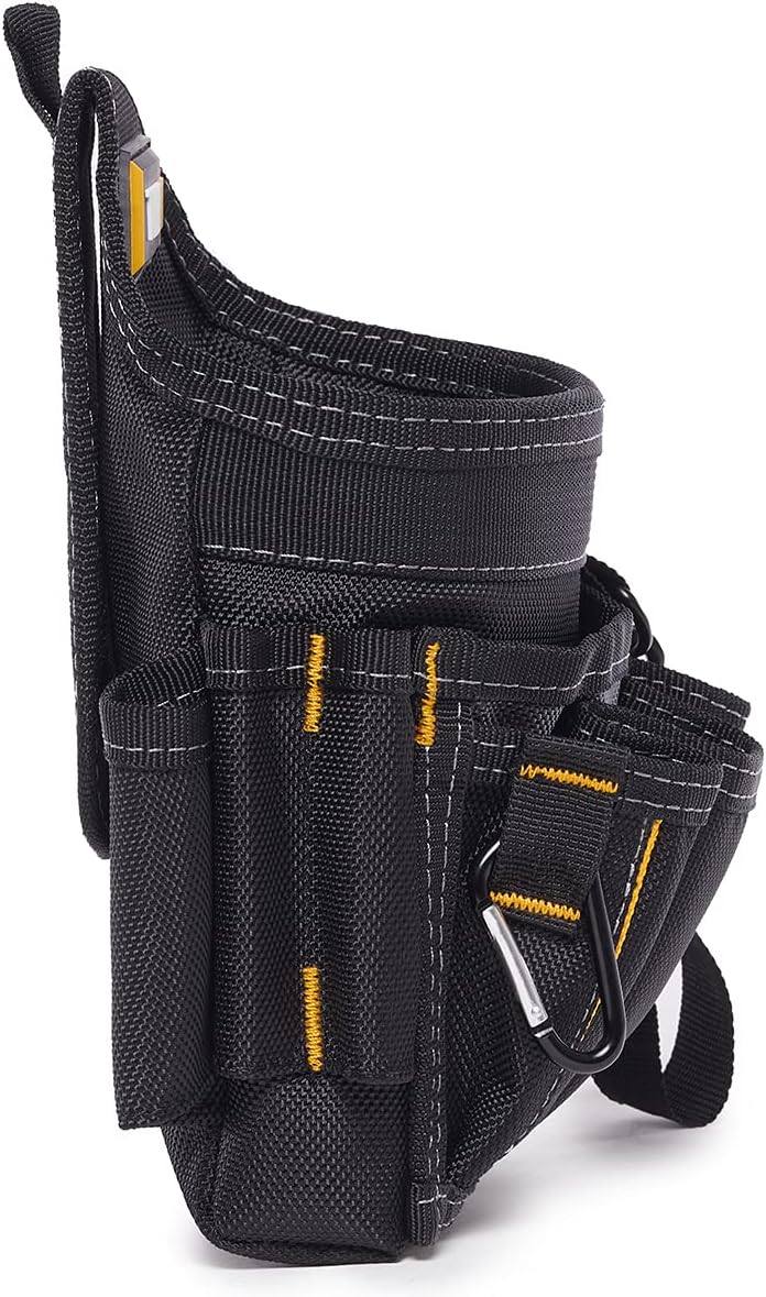 ToughBuilt - Mini Electrician Pouch- 14 Pockets and Loops, Vertical Tool Storage, Electrical Tape Strap and Snap Hook - (TB-229) - - 