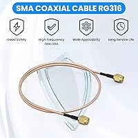 Vista 5 de SDTC Tech Conjunto de cable coaxial coaxial SMA macho a SMA macho extensor de cable adaptador de cable de antena macho (6 pulgadas/5.9 in)