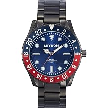 Miykon Dive Watches for Men | Casual Sports Analog Watch Men with Ion Polished Stainless Steel Bracelet | Luminous Hands, Scratch Resistant Glass, Japanese Quartz, 100ft Water Resistant