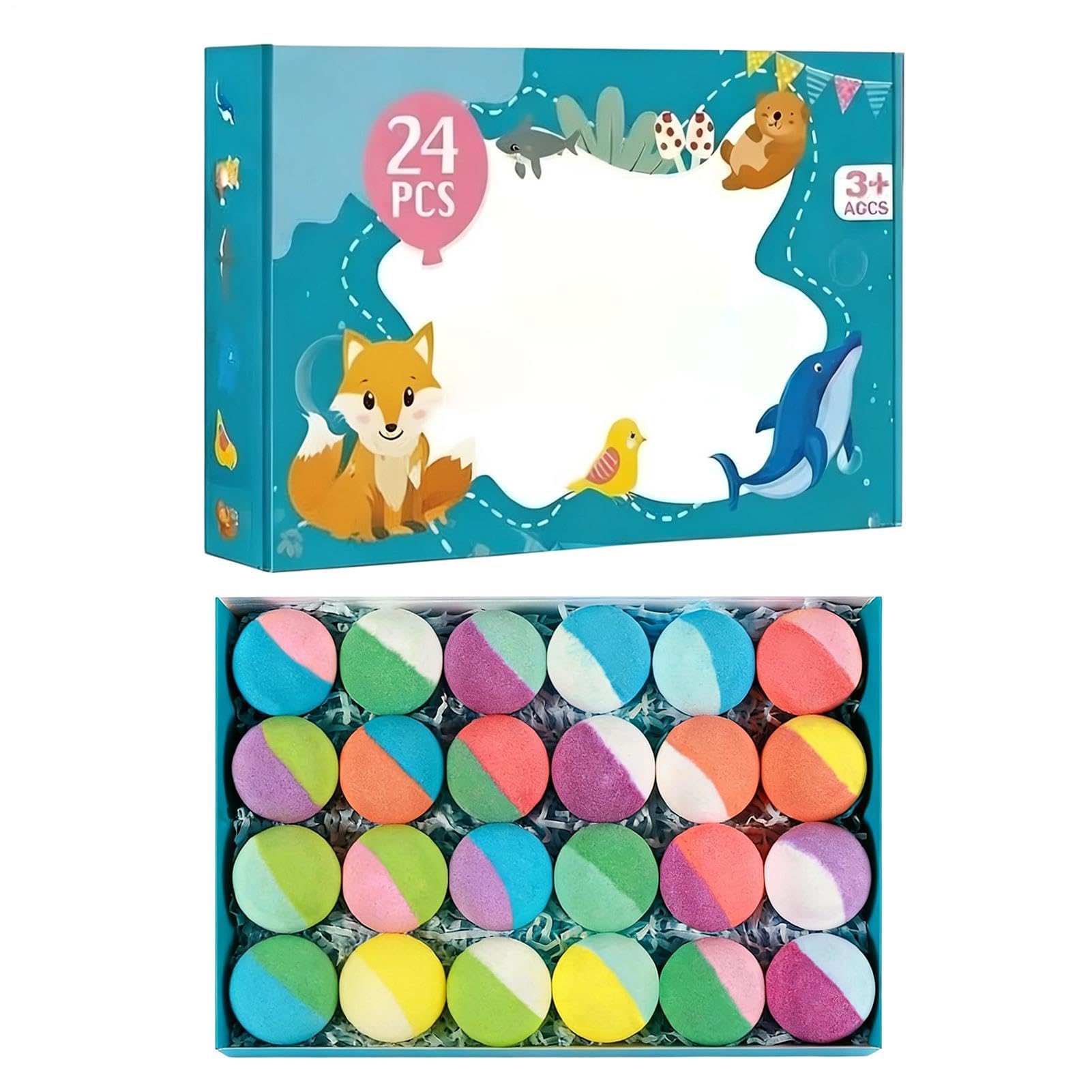 Bagnoschiuma per Bambini 24 Pezzi Colorate Schiuma Delicata