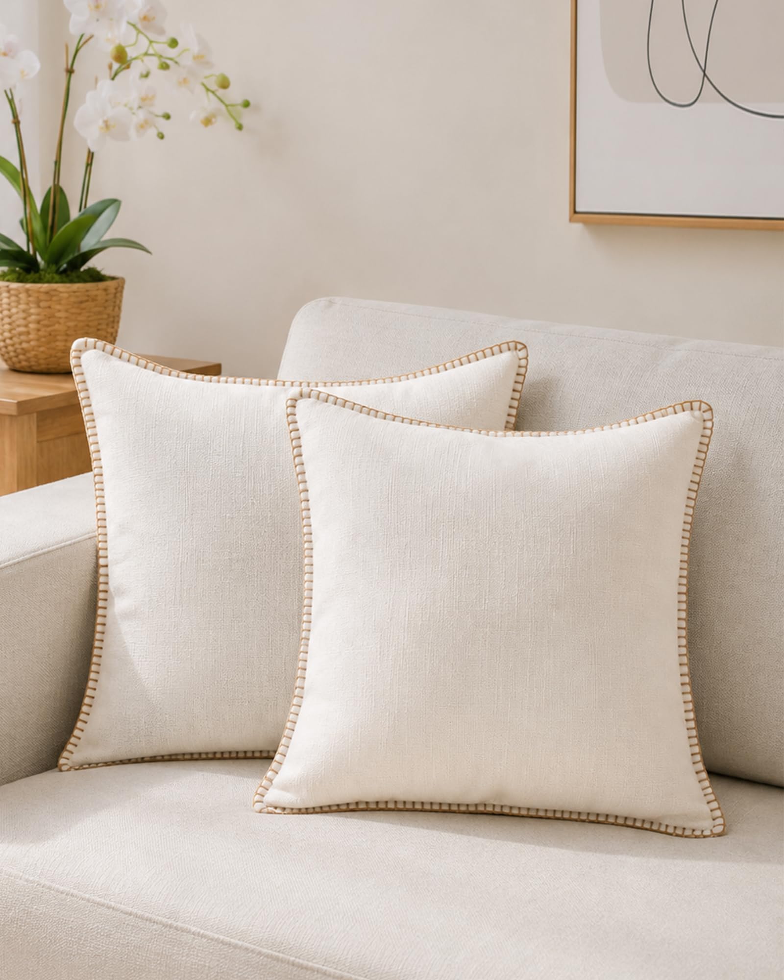 Good Nite Cushion Covers 45 x 45 cm Set of 2,Chenille Sofa Cushions