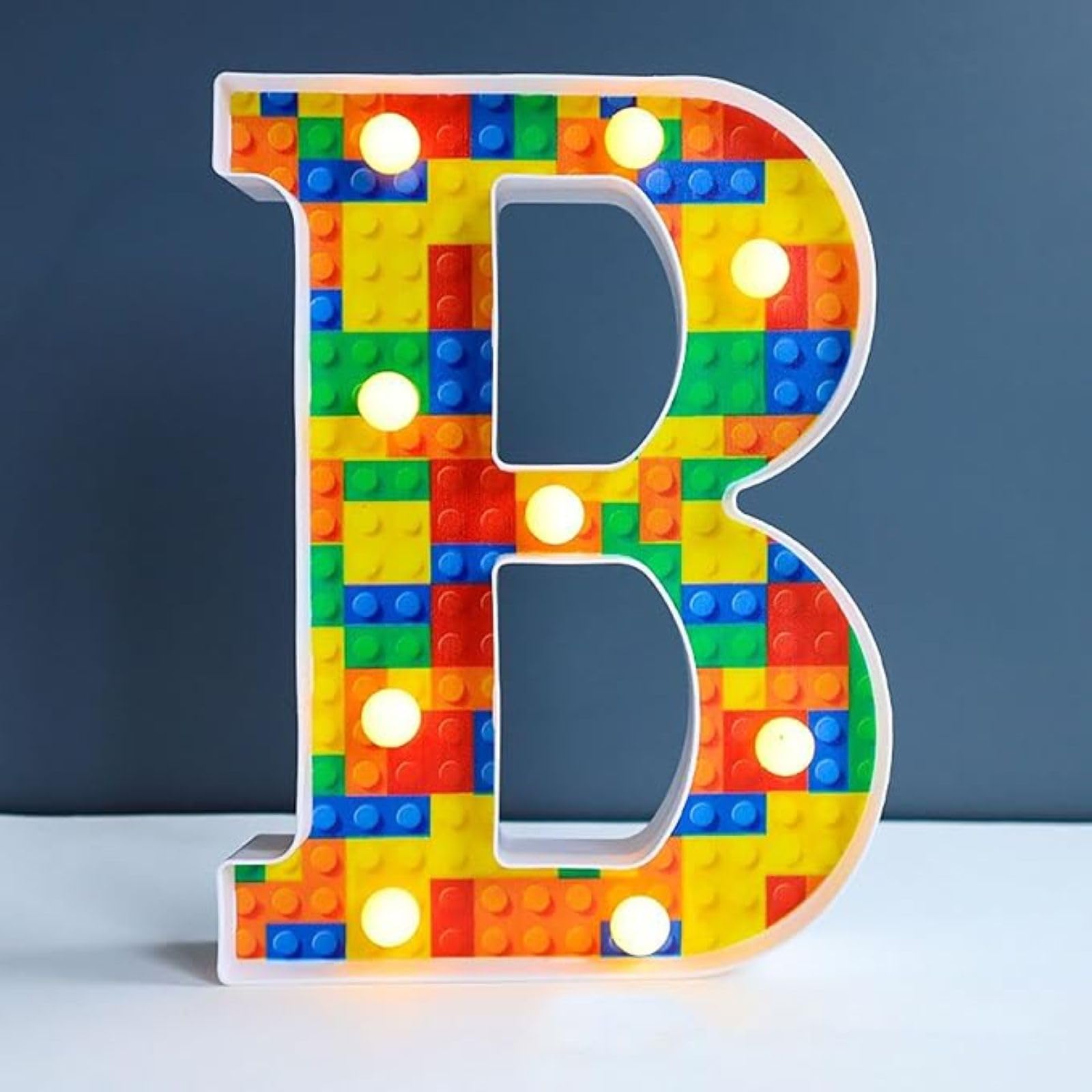Jemnpela LED Marquee Letter Number Sign Lights Glitter Light Up Alphabet Figure Night Light for Birthday Party Wedding Home Bar Holiday Wall Decoration