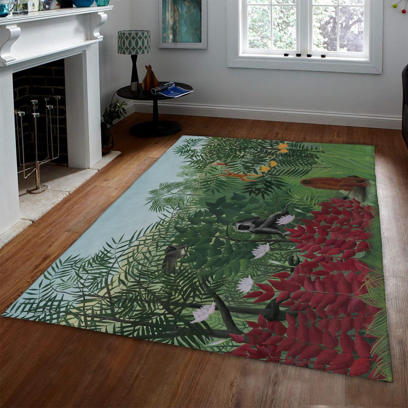 Tapis de sol lavable vert 200x300 antidérapant et sans mue