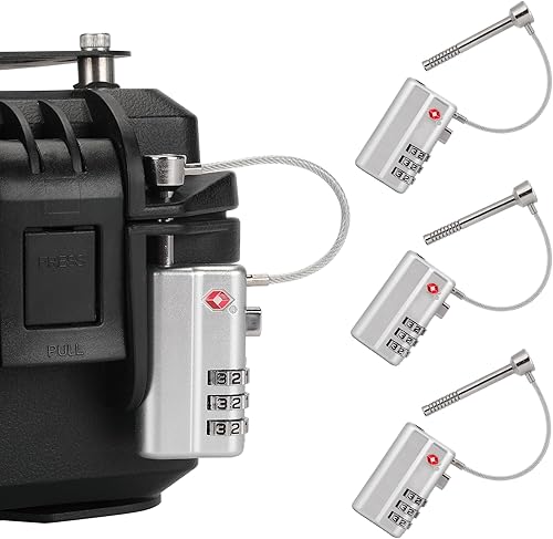 Miniatura 8 de Candado profesional para armas aprobado por la TSA, resistente, resistente a cortes y seguro para niños para armas de fuego, pistolas, estuches de