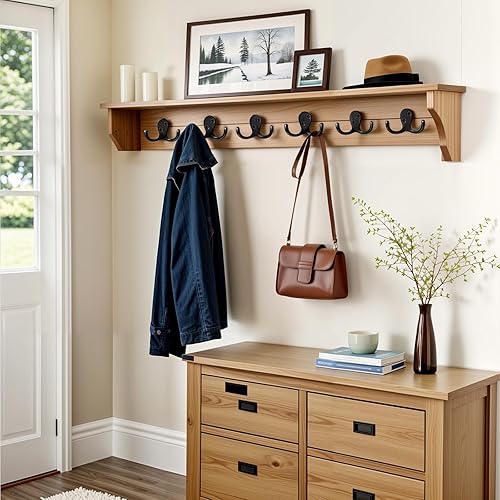 Miniatura 2 de Ganchos para abrigos, ganchos de pared para colgar – Paquete de 15 ganchos negros de doble punta montados en la pared – Excelente para sala de negro