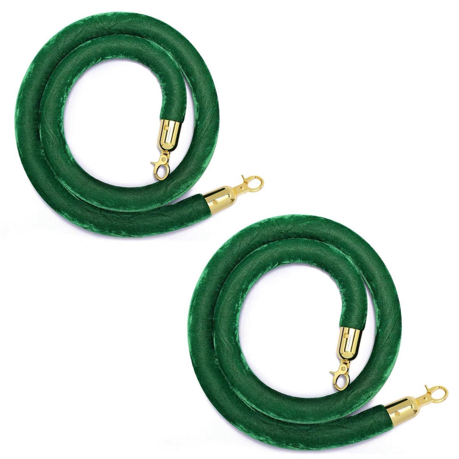 GAROEN Stanchion Twisted Rope Barrier Rope, Barrier Ropes For Crowd Control, Stanchion Rope Barriers For Stanchion Posts Queue Pole With Polished Snaps,1/1.5/2/2.5/3M,3.2CM (Grün 3M)